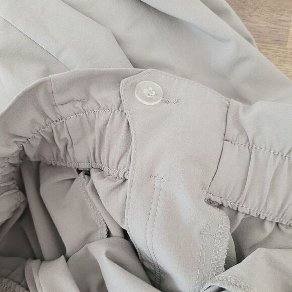 Athleta Skyline II Paper Bag Waist Pants in Light Grey Size 14 Tall - Picture 12 of 12